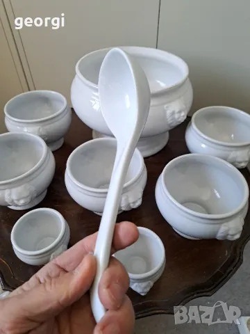 порцеланов терин с черпак и купички с лъвски глави   19/2, снимка 8 - Сервизи - 49095944