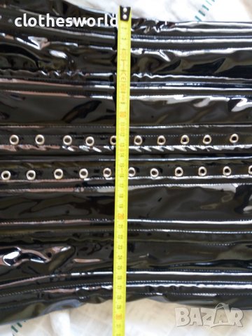 Лачен корсет с двойни метални банели, снимка 9 - Корсети, бюстиета, топове - 37772937
