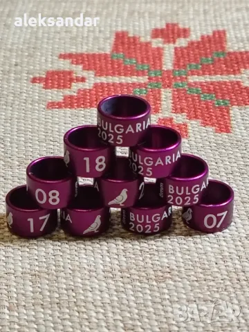 Пръстени за гълъби, папагали,канари за 2025 г, снимка 5 - Гълъби - 48763304