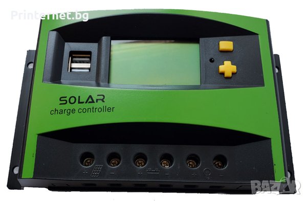 40A 12/24V Соларен заряден контролер Foxsur, LCD, 2 USB - ГАРАНЦИЯ! БЕЗПЛАТНА ДОСТАВКА! Фактура, снимка 2 - Друга електроника - 37352395