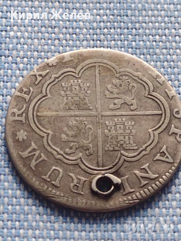 Сребърна монета 2 реала Филип пети Сеговия Испания 13780, снимка 11 - Нумизматика и бонистика - 42871784