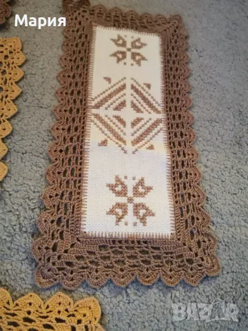 Винтидж подложки за чаши, изплетени на една кука, снимка 2 - Покривки за маси - 47590631