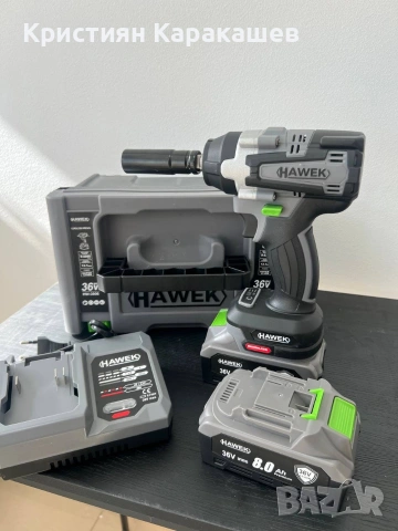 Гайковерт акумулаторен 36v 8 ah с 2 батерии, снимка 3 - Бормашини - 53883836