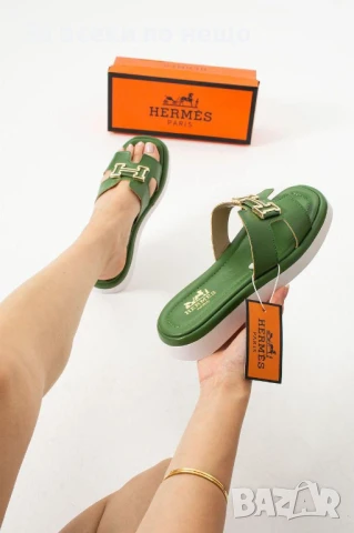 Hermes Дамски Чехли Хермес - Налични Различни Цветове Код E603, снимка 7 - Чехли - 50957584