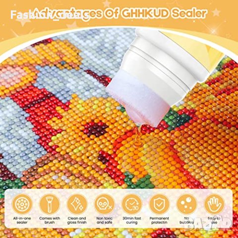 Ново Диамантено лепило, рисуване с диаманти Художествен запечатващ материал Блестящ за занаяти , снимка 6 - Рисуване и оцветяване - 40705043