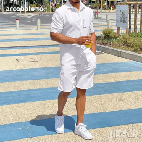 Летен мъжки комплект от две части, 5цвята , снимка 4 - Други - 51185691