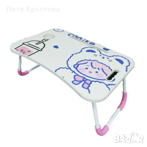Детска масичка с място за чаша и. С 4 USB порта , вентилатор и LED лампа! МЯСТО ЗА ТАБЛЕТ ИЛИ ТЕЛЕФО, снимка 5 - Мебели за детската стая - 52417456