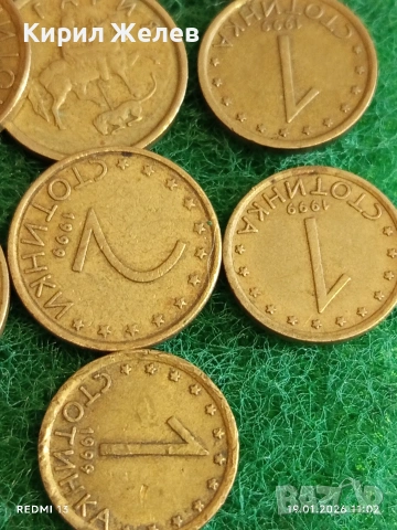 Лот монети 10 броя стотинки 1999г. България за КОЛЕКЦИЯ ДЕКОРАЦИЯ 50872, снимка 5 - Нумизматика и бонистика - 53148254