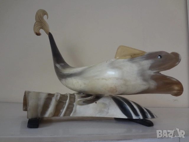 Фигура на риба - статуетка от животински рога, снимка 5 - Колекции - 53344555