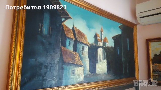 Стара огромна картина, снимка 5 - Картини - 38029971