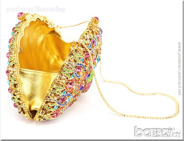  ЛУКСОЗЕН ПОДАРЪК! ПАУН, ЧАНТА – БИЖУ! РАЗЛИЧНИ ЦВЕТОВЕ!    , снимка 2 - Чанти - 33874206