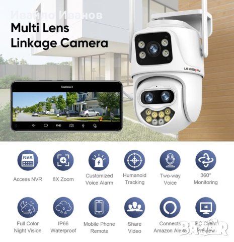 Сет от две двойни камери # 9МР двойна камера + втора 4МР двойна камера, снимка 10 - IP камери - 42815627