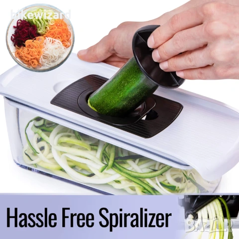 Кухненска резачка за зеленчуци Mandoline 6 в 1 с резачка Julienne и ренде за сирене  НОВО, снимка 2 - Други - 54359840