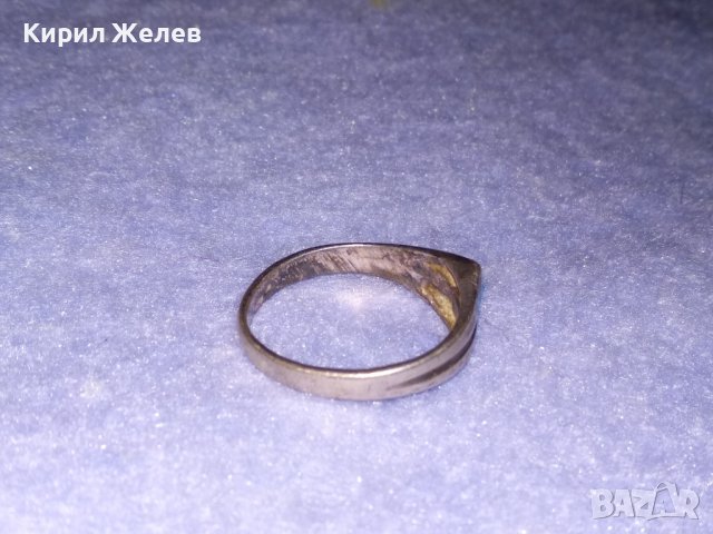 СТАР СРЕБЪРЕН АР НУВО СТИЛ ПРЪСТЕН ВИСОКА ПРОБА СРЕБРО 29378, снимка 3 - Антикварни и старинни предмети - 39460886