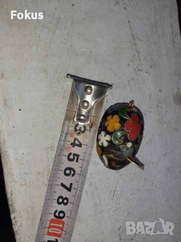 Прасенце клоазоне бронз клетъчен емайл, снимка 7 - Антикварни и старинни предмети - 53294416