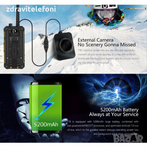 HUMMER nomu t18 телефон радиостанция IP68 cat ударойстойчив,водоустой, снимка 13 - Други - 34375395