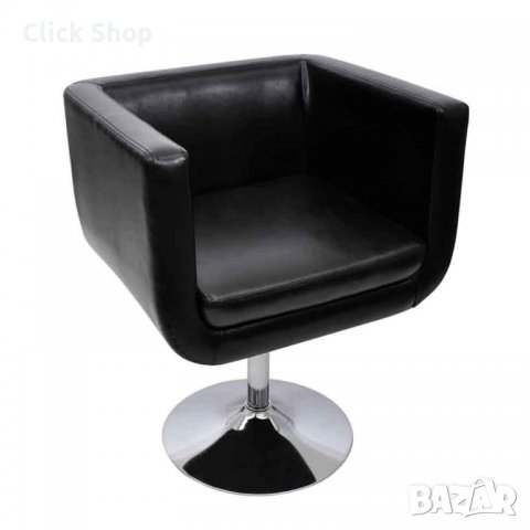Бар стол, черен, изкуствена кожа, снимка 2 - Столове - 38419866