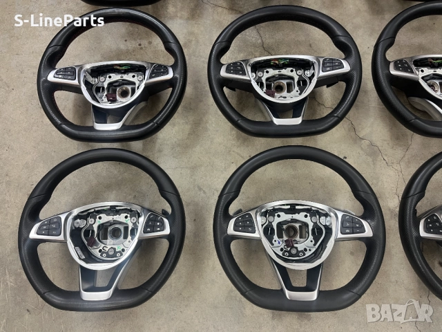 Оригинален с перфорирана кожа Мулти волан с пера Mercedes A Class AMG Мерцедес А Класа АМГ, снимка 2 - Части - 44642846