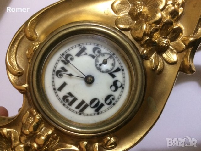 Стар каминен механичен часовник, снимка 8 - Антикварни и старинни предмети - 38552684