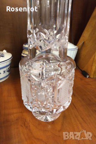 Бохемия великолепна кристална ваза в стил Арт Деко , снимка 7 - Вази - 30925042
