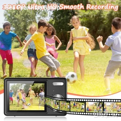 Нова 1080P FHD камера 44MP с 16X зуум и 32GB SD карта за начинаещи, снимка 3 - Камери - 47420626