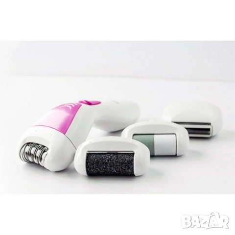 Уред за красота 4 в 1 приставки за обезкосмяване, тример, полиране на пети, снимка 3 - Тримери - 53043507