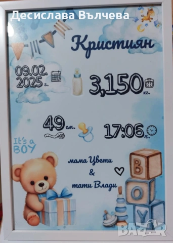 Бебешки визитки , снимка 3 - Други - 53308069