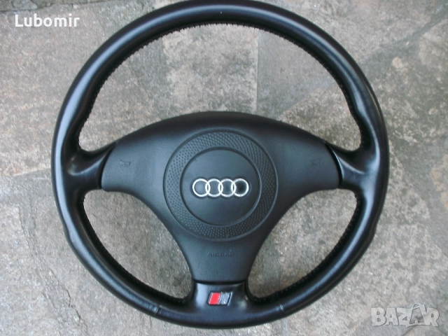 Волан трилъчев Audi S Line - оригинален, кожен !, снимка 3 - Аксесоари и консумативи - 51646815