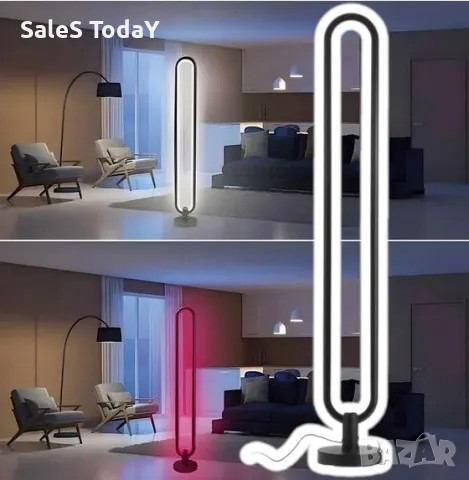 LED лампа и дистанционно, RGB & White, Парти, 13x104,5 см