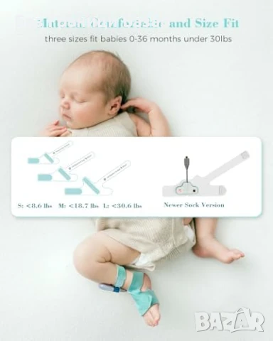 Нов Бебешки Монитор Смарт Чорап ViHealth Пулс + Кислород + Движения, снимка 8 - Други - 51290118