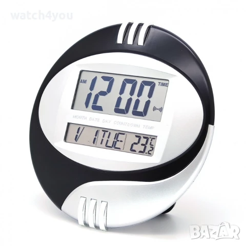 НОВ ДИГИТАЛЕН СТЕНЕН ЧАСОВНИК С ТЕМПЕРАТУРА.LCD ЕЛЕКТРОННИ СТЕННИ ЧАСОВНИЦИ С ГОЛЕМИ ЦИФРИ, снимка 5 - Стенни часовници - 13354069