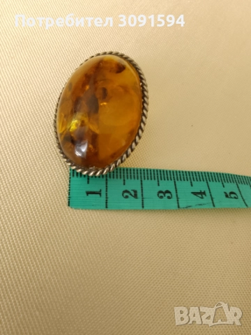 Винтидж ретро брошка от естествен руски кехлибар  , снимка 2 - Антикварни и старинни предмети - 51820304