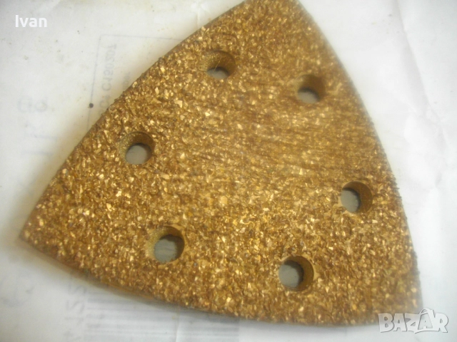 90х90х90мм нова диамантена делта велкро триъгълна приставка самозалепваща се за виброшлайф реноватор, снимка 14 - Други инструменти - 51555795