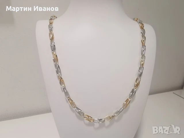 Златен синджир бяло и жълто комбинация 1