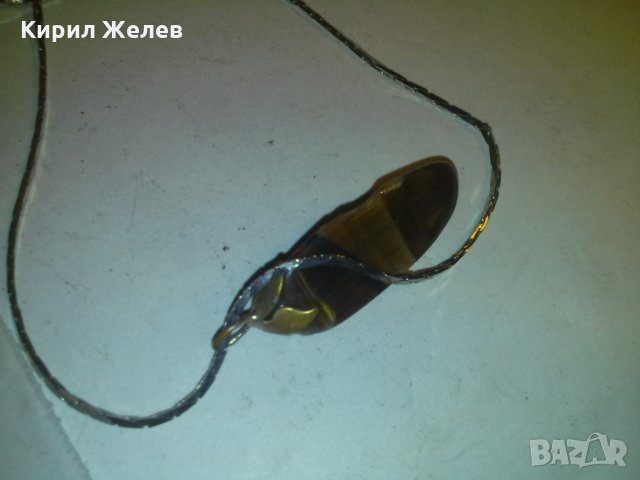 НЕЖЕН МЕДАЛЬОН с КРАСИВО ТИГРОВО ОКО 70711, снимка 8 - Колиета, медальони, синджири - 29836081