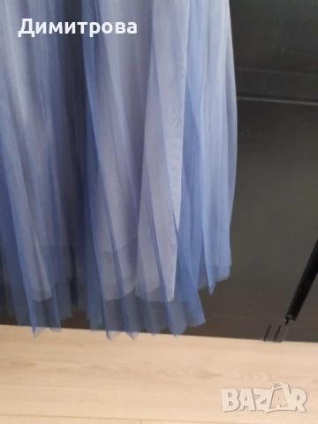Дълга пола тюл в сиво размер 38 Mohito, снимка 3 - Поли - 50988403