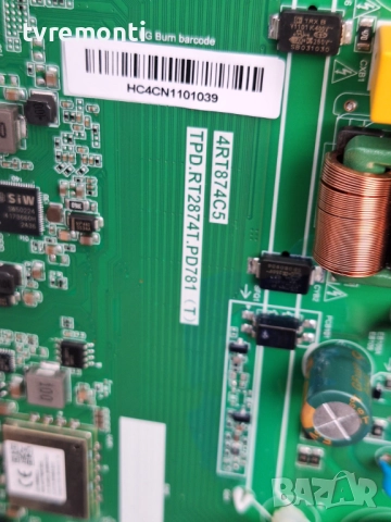 Main Board, 4RT874C5, TPD.RT2874T.PD781 ,за 65-инчов телевизор  LG Модел 65UT73006LA, с дисплей LVU6, снимка 2 - Части и Платки - 52902167