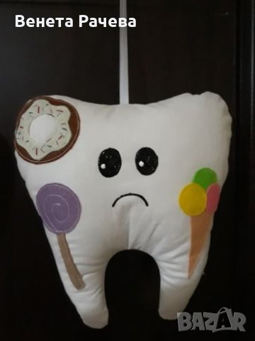 Ръчно изработени зъбки от плат, снимка 4 - Образователни игри - 26771914