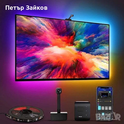 Govee Envisual LED TV Backlight с камера за 55-65 инчови телевизори, снимка 5 - Лед осветление - 42660232