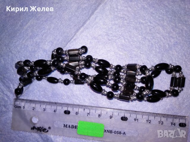 МОДНО КОЛИЕ от ШЛИФОВАНИ КАМЪЧЕТА МАГНЕТИТ 34711