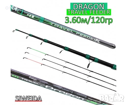 Телефидер Siweida Dragon – модели 3.60м и 3.90м до 120г, снимка 2 - Въдици - 51745453