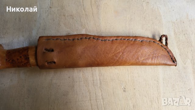 Уникален нож финка дръжка от зъб, снимка 2 - Ножове - 42144012