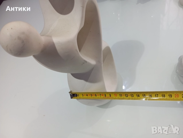 Голяма стара статуетка с влюбена двойка , снимка 5 - Декорация за дома - 52661479