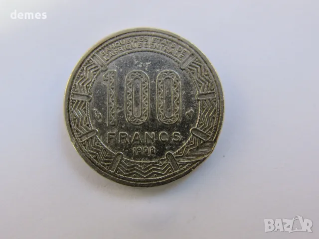 Централни Африкански Щати, 100 франка, 1992, 130L, снимка 2 - Нумизматика и бонистика - 55827574