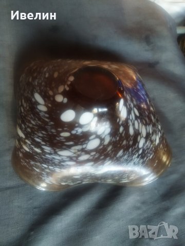 стъклена купа,фруктиера арт деко, снимка 3 - Антикварни и старинни предмети - 30461894