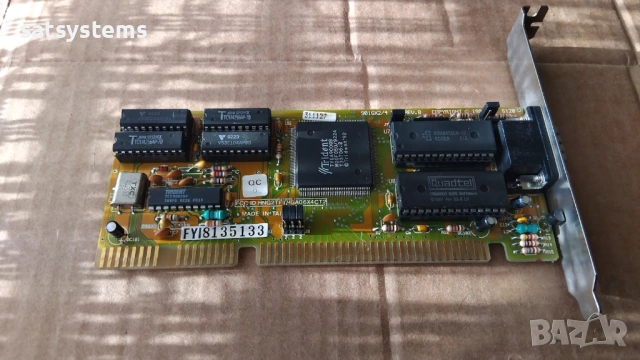 Видео карта TVGA Trident 9000B 9016x2/4 LT2 REV.B 16-bit 512KB ISA, снимка 5 - Видеокарти - 54017615