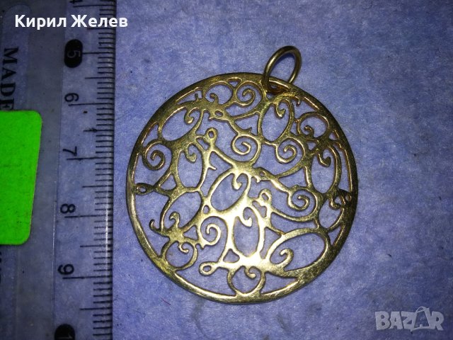 ВЕЛИКОЛЕПЕН СРЕБЪРЕН с ДЕБЕЛА РЕАЛНА ПОЗЛАТА ФЛОРАЛЕН АРТ МЕДАЛЬОН СРЕБРО 925 АЖУРНА ИЗРАБОТКА 27628, снимка 14 - Колиета, медальони, синджири - 40575467