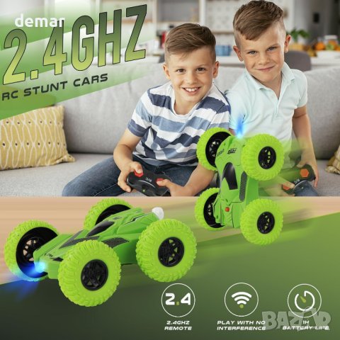 Кола с дистанционно управление 2,4 Ghz, 360° двустранна каскадьорска Rc кола за 3-8 години, снимка 3 - Електрически играчки - 42878787