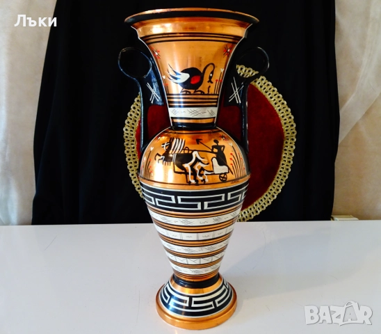 Медна кана,ваза,амфора,чиста червена мед 2.5 л. , снимка 3 - Антикварни и старинни предмети - 51988059