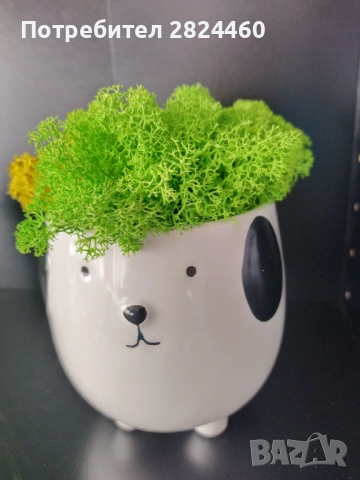 Кашпа със скандинавски мъх, снимка 3 - Декорация за дома - 54323122